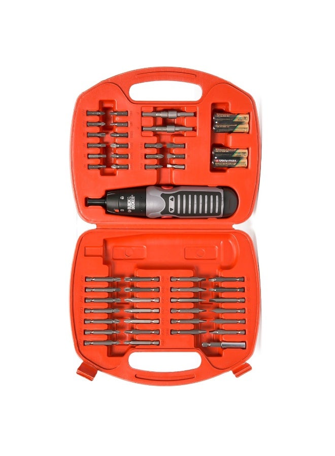 BLACK+DECKER Alkaline Electric Cordless Screwdriver And 54Pcs Screwdriving Set - Image 4