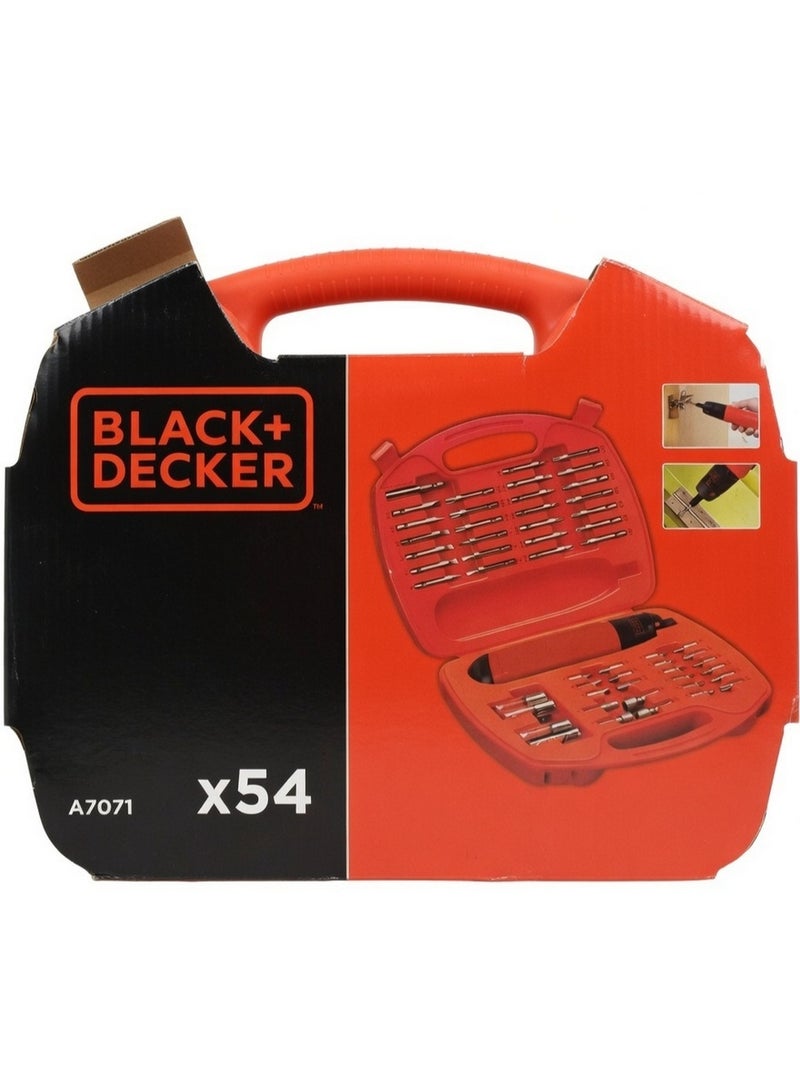 BLACK+DECKER Alkaline Electric Cordless Screwdriver And 54Pcs Screwdriving Set - Image 1