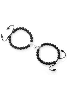 نيبمينينت Europe And The United States New Magnet Suction Tiger Eye Stone Frosted Lovers Natural Bracelet Set 