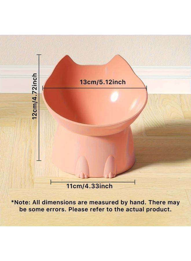 Green High Leg Pet Cat Bowl Anti Cervical Spine Tilted Food Dish - Image 2