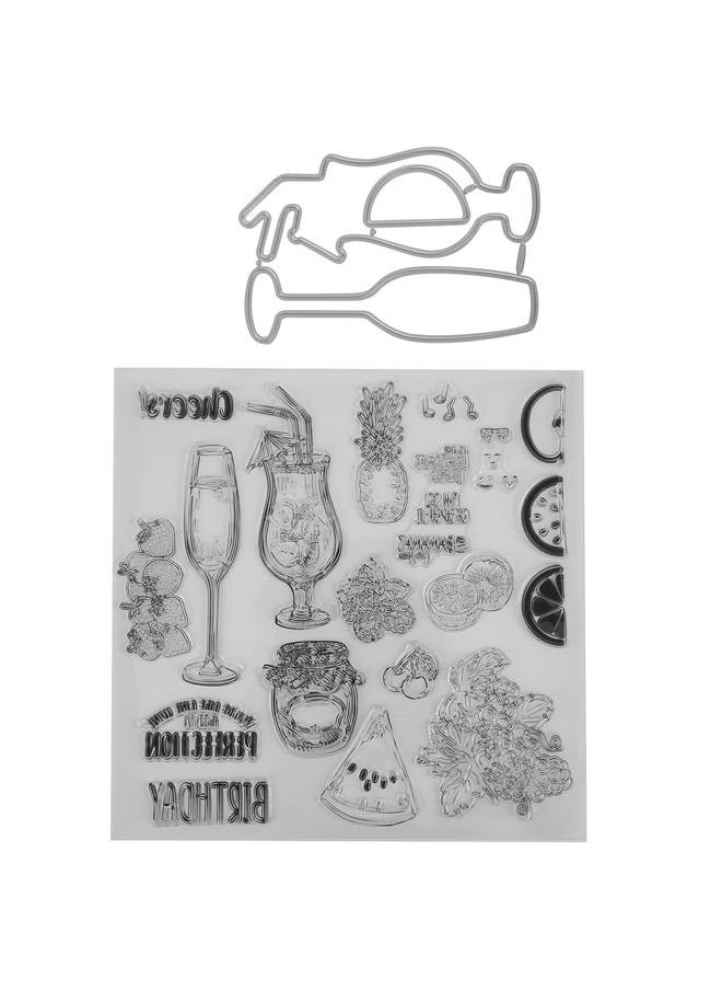 Thoraya - Clear Stamp Kit Unique Shape Decorative Transparent Template Embossing Cutting Die Set for DIY Scrapbook Crafts - Image 1
