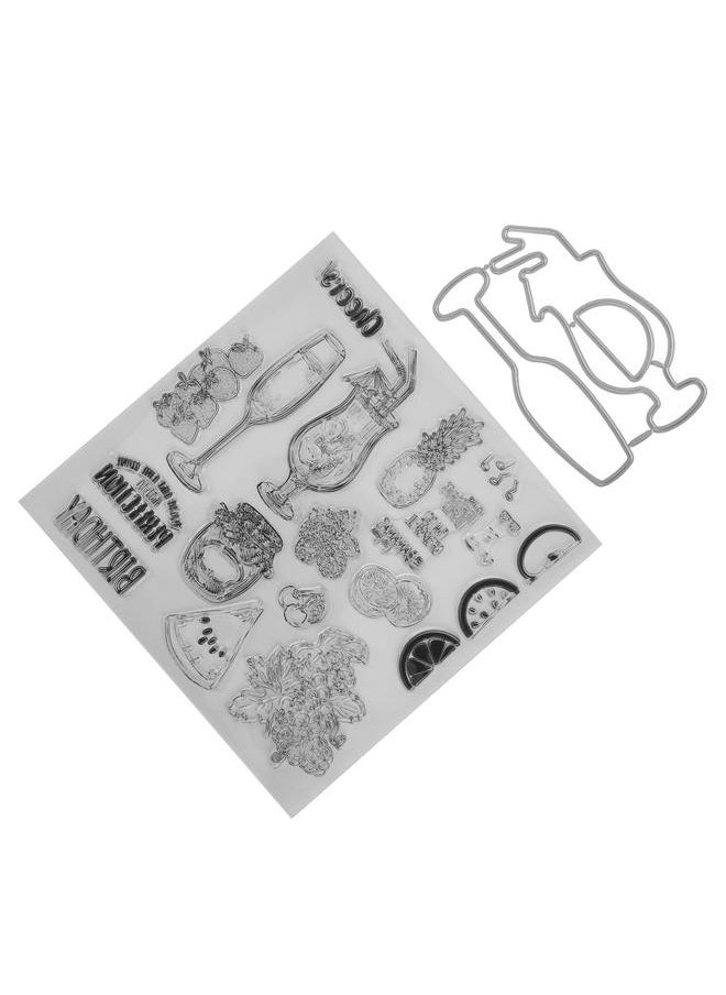 Thoraya - Clear Stamp Kit Unique Shape Decorative Transparent Template Embossing Cutting Die Set for DIY Scrapbook Crafts - Image 1