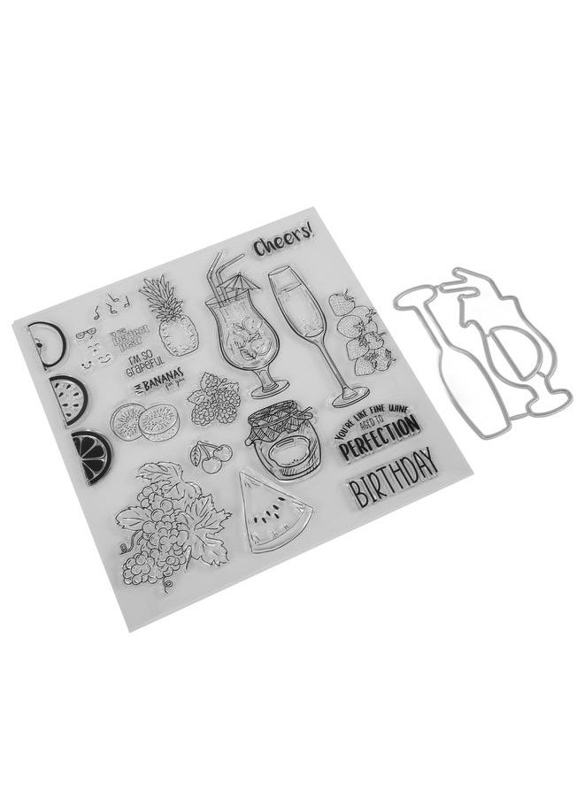 Thoraya - Clear Stamp Kit Unique Shape Decorative Transparent Template Embossing Cutting Die Set for DIY Scrapbook Crafts - Image 1