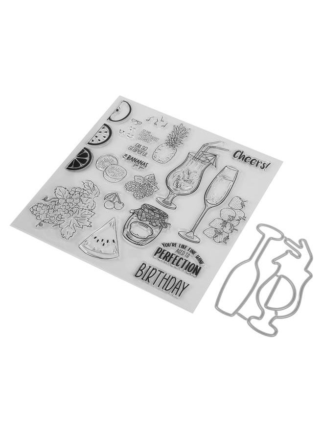 Thoraya - Clear Stamp Kit Unique Shape Decorative Transparent Template Embossing Cutting Die Set for DIY Scrapbook Crafts - Image 1