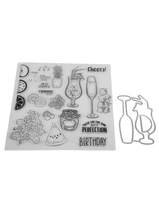 Thoraya - Clear Stamp Kit Unique Shape Decorative Transparent Template Embossing Cutting Die Set for DIY Scrapbook Crafts - Image 1