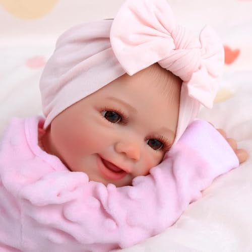 BABESIDE Reborn Baby Dolls Silicone Full Body Sunny 17 Inch Cute Soft Realistic Baby Doll Poseable Smiling Real Life Baby Dolls with Complete Accessories for 3 Years Old Gifts Pretend Play - Image 5