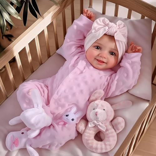 BABESIDE Reborn Baby Dolls Silicone Full Body Sunny 17 Inch Cute Soft Realistic Baby Doll Poseable Smiling Real Life Baby Dolls with Complete Accessories for 3 Years Old Gifts Pretend Play - Image 1