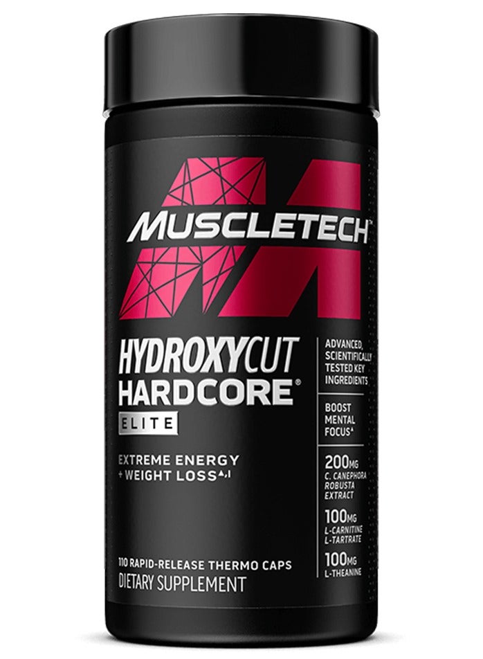 Hydroxycut Hardcore Elite, 110 Capsules, Powerful Weight Loss