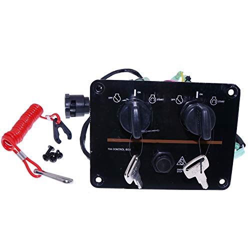 YIXIN Outboard Dual Engine Key Switch Panel Twin Switch 6K1-82570-08-00 6k1-82570-13-00 Compatible with Yamaha Outboard Engine - Image 1