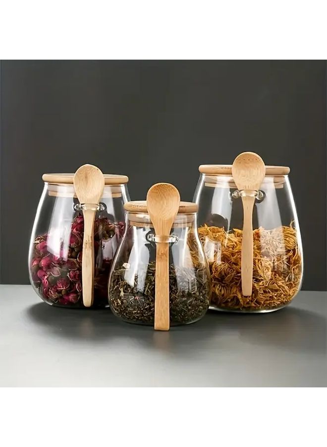 حاوية زجاجية كبيرة للتخزين بسعة 600 مل مع غطاء مانع للتسرب - Image 1