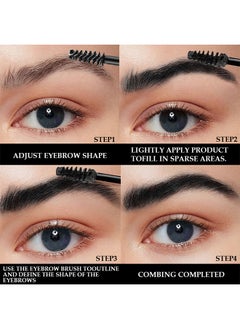 DNM Tinted Thickening Brow Mascara, Brow Fast Sculpt, Waterproof Transfer-Proof, Brush To Fill In Eyebrows And Cover Gray Hairs, Cruelty Free(Black)  - Image 4