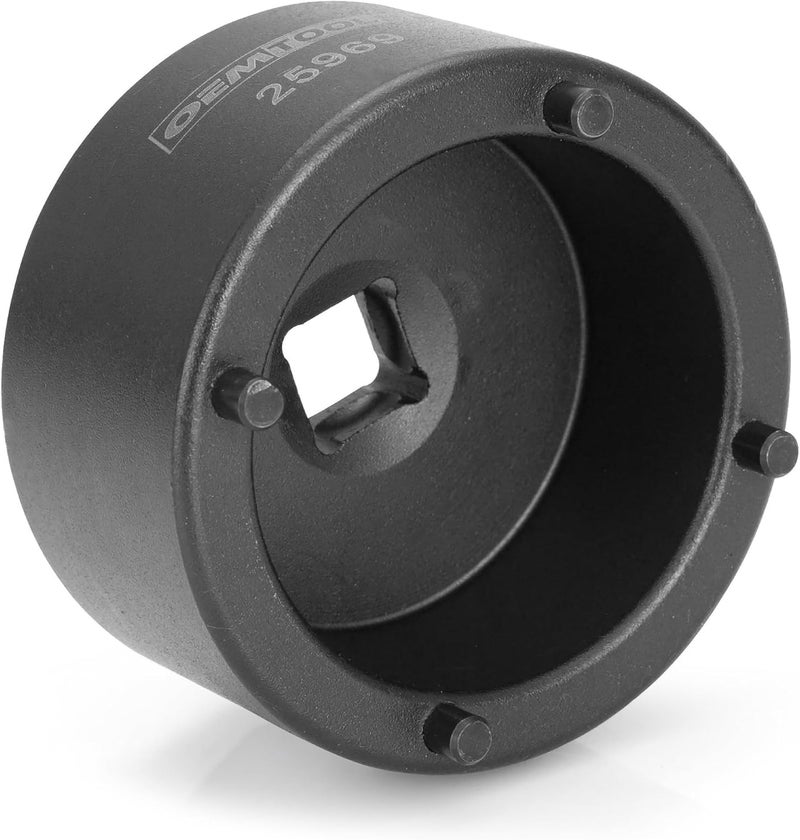 OEMTOOLS 25969 Toyota 4 Pin Hub Locknut Socket, Removes and Installs Locknuts on Tacoma, 4Runner, and T100 4WD, 1/2 Inch Drive, Solid Pin Design, Prevents Locknut Damage - Image 1