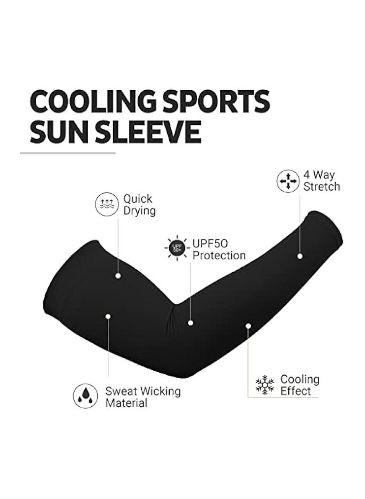 PROMASS UV Sun Protection Arm Sleeves for Men & Women - Tattoo Cover Up - UPF 50 Cooling Sleeve for Golf, Cycling - Image 2