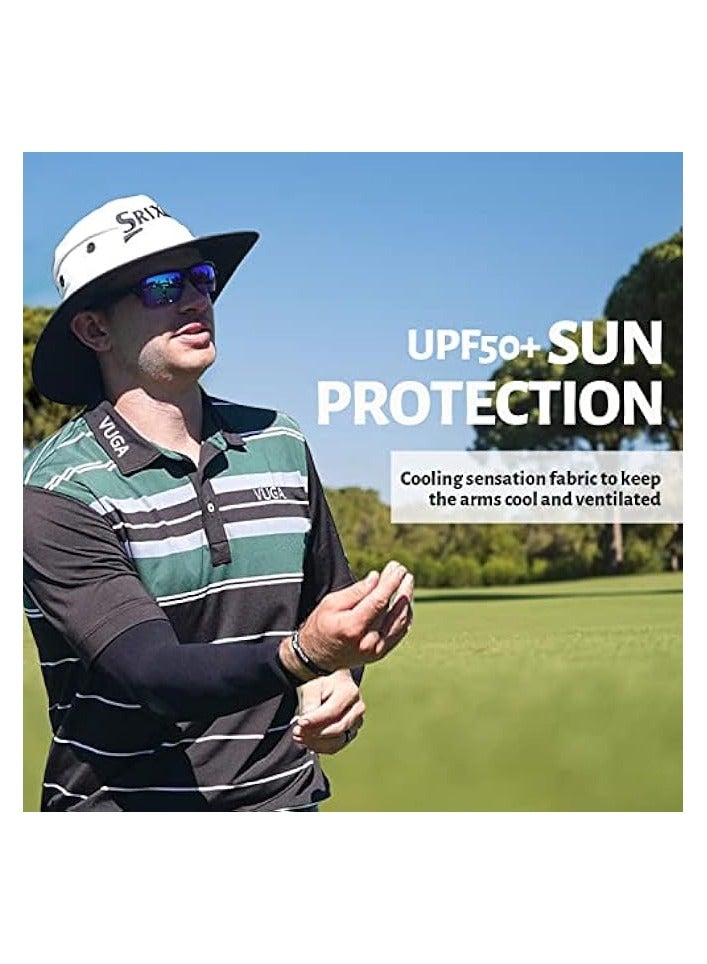 PROMASS UV Sun Protection Arm Sleeves for Men & Women - Tattoo Cover Up - UPF 50 Cooling Sleeve for Golf, Cycling - Image 3