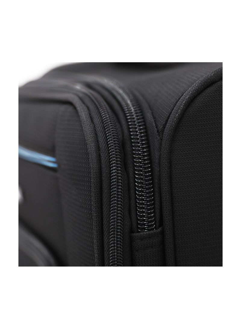 travelite TRAVELITE Luggage Set of 2 – Softshell Trolley Bags with Secure Lock, Multi-Compartment Storage & Spinner Wheels,Black(S-20",L-28") - Image 5