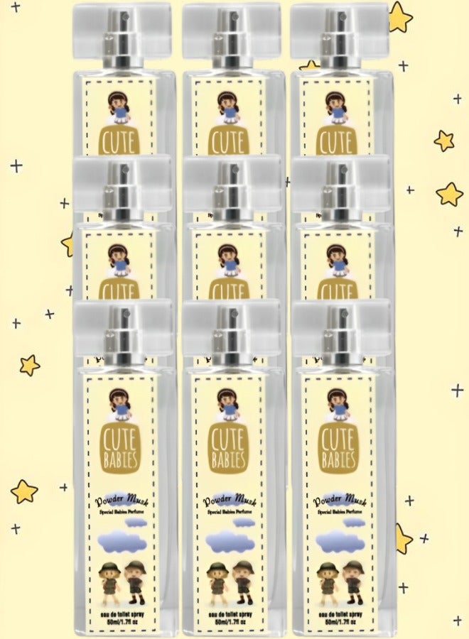 Cute 9 Pieces Babies Powder Musk Perfume 50ml EDT - Image 1