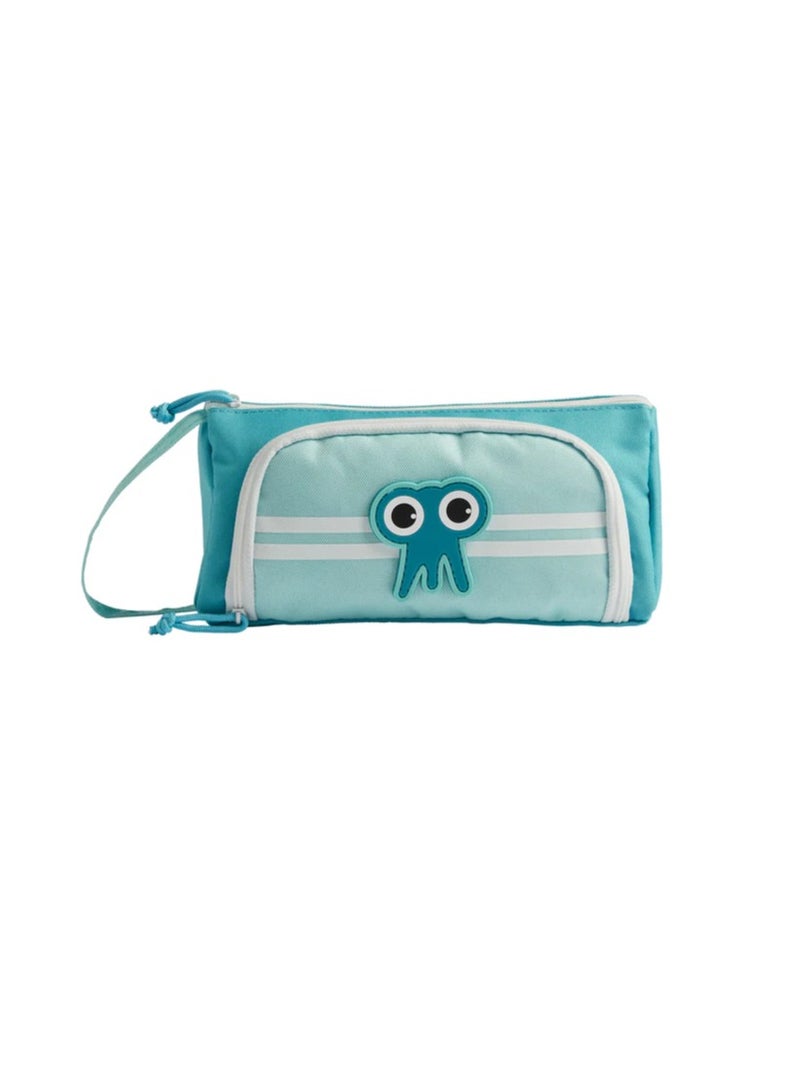 Tinc Blue Zippered Pencil Case Cute Design - Image 1