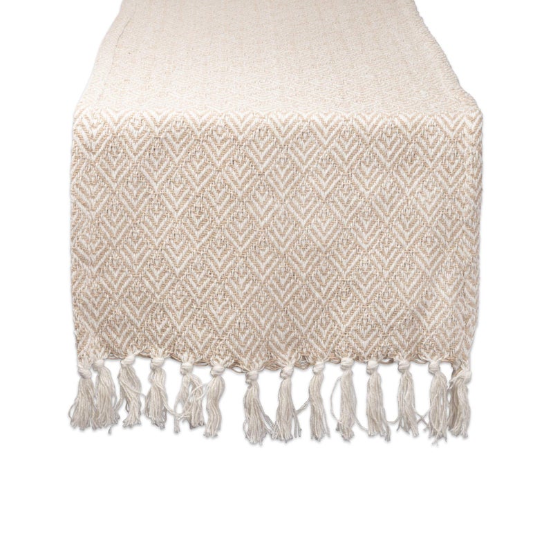 DII Braided Farmhouse Table Runner 15 x 72 inches 1Piece Stone