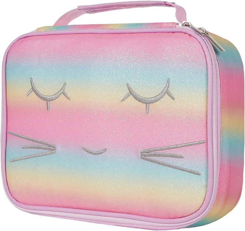 VASCHY Large Pencil Case Bag, Art Supply Marker Organizer Big Pen Pouch with Detachable Layers Slots Multiple Zipper Pockets for Kids Adults School Office Gilter Unicorn - Image 1