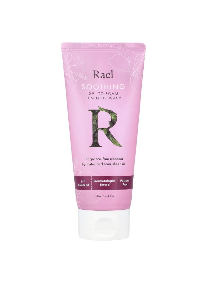 Rael رايل، جل إلى رغوة غسول نسائي، مهدئ، خالي من العطور، 4.4 أونصة سائلة (130 مل) - Image 1