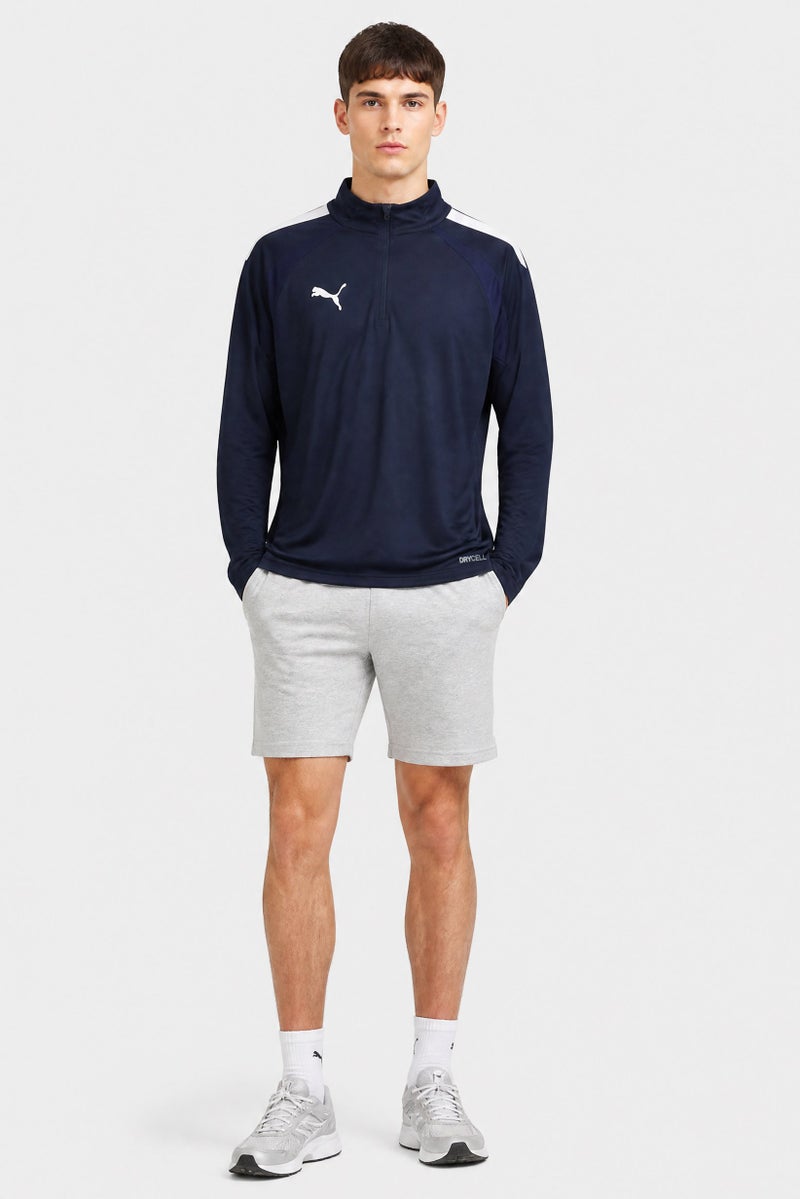 PUMA Men Sportswear Fit Half Zip Long Sleeve Football Sweatshirt, Navy - Image 2
