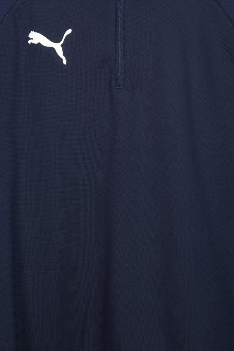 PUMA Men Sportswear Fit Half Zip Long Sleeve Football Sweatshirt, Navy - Image 5