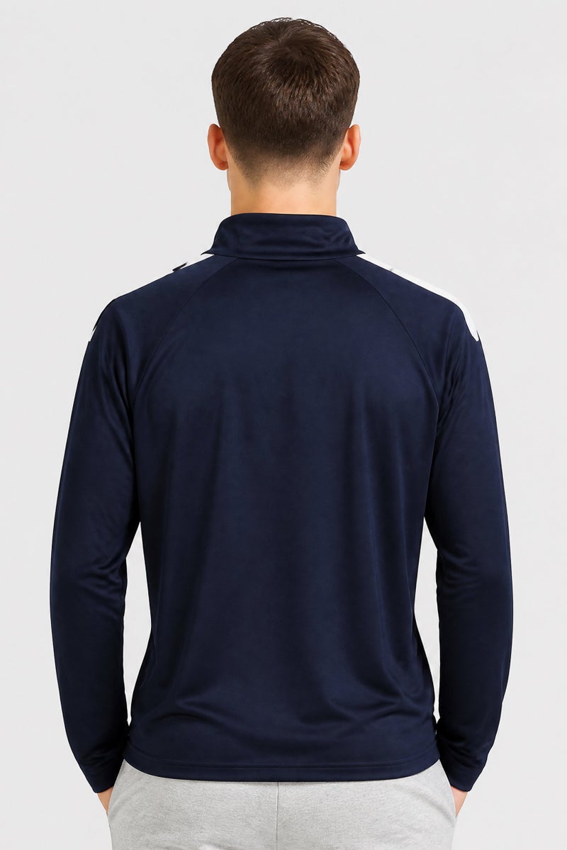 PUMA Men Sportswear Fit Half Zip Long Sleeve Football Sweatshirt, Navy - Image 4