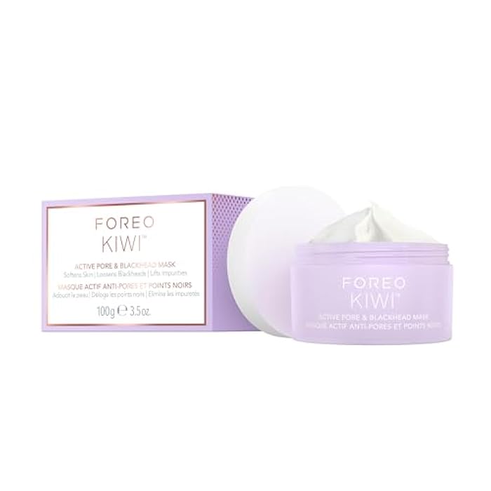 FOREO KIWI Active Pore & Blackhead Mask, 3.5 oz - Blackhead Remover - Clay Mask & moisturizing Jojoba Oil - Pore Minimizer - Skin Purifying & Detox Face Mask - Vegan & Cruelty-free - All Skin Types - Image 1