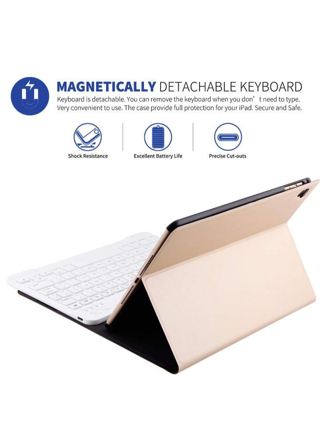 Loquat Bluetooth Keyboard Case Cover For Apple iPad Beige - Image 4