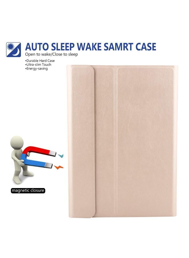 Loquat Bluetooth Keyboard Case Cover For Apple iPad Beige - Image 2