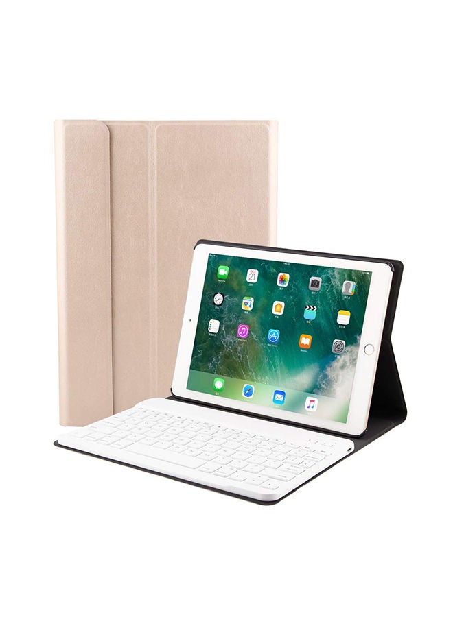 Loquat Bluetooth Keyboard Case Cover For Apple iPad Beige - Image 1