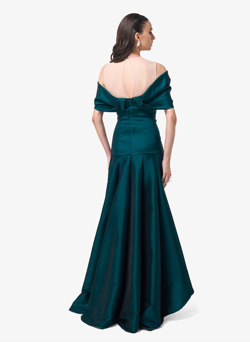 Threadz by Ajooni Sweetheart Neck Flared Hem Maxi Dress - Image 2