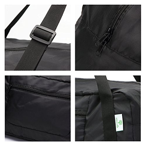 HOLYLUCK Foldable Travel Duffel Bag For Women & Men Luggage Great for Gym (black) One_Size - Image 2