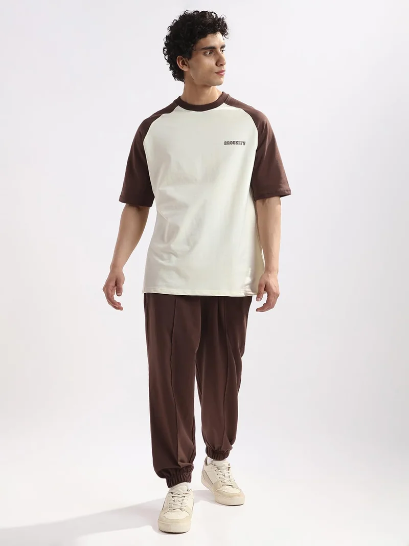 NOBERO NOBERO Men Colorblock Co-ord Set in Arctic Wolf