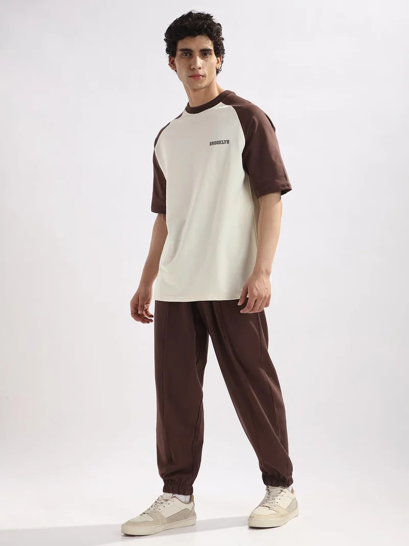 Nobero  NOBERO Men Colorblock Co-ord Set in Arctic Wolf for Men | Best Price UAE
