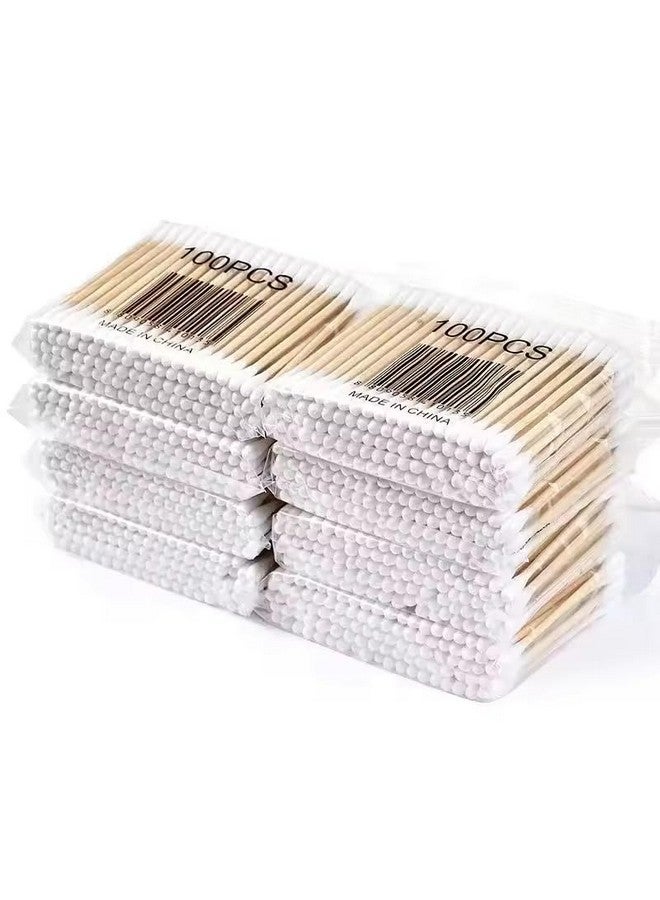 Generic 450 Pcs Pure Cotton Ear Buds Eco Friendly with White Wooden Sticks - Pack of 6 - Image 4