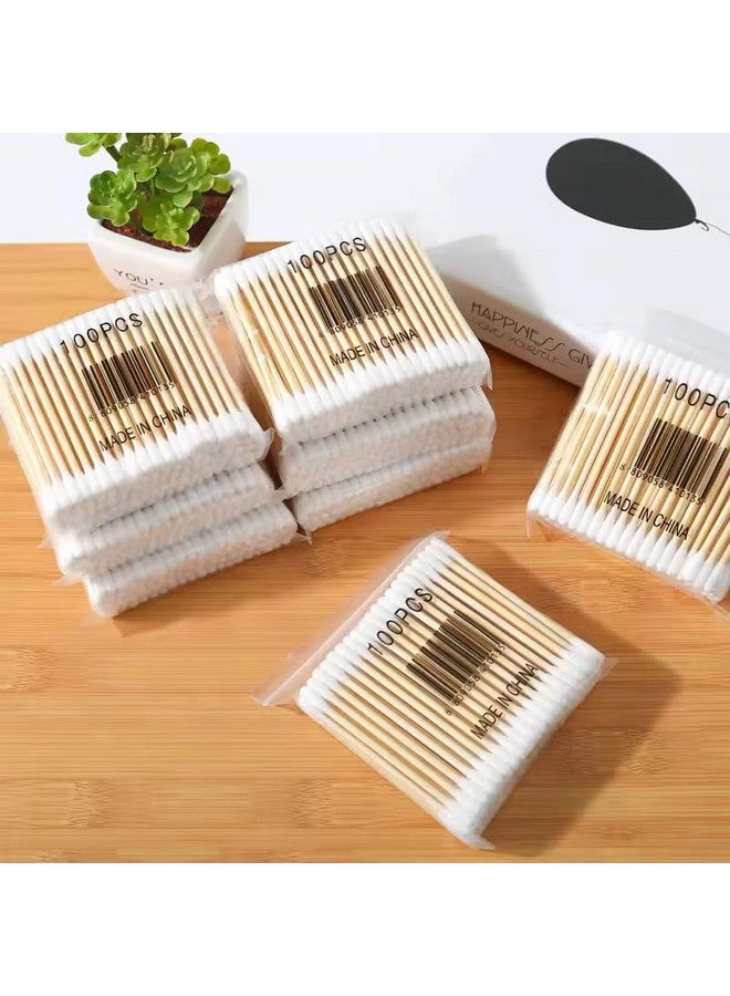 Generic 450 Pcs Pure Cotton Ear Buds Eco Friendly with White Wooden Sticks - Pack of 6 - Image 3