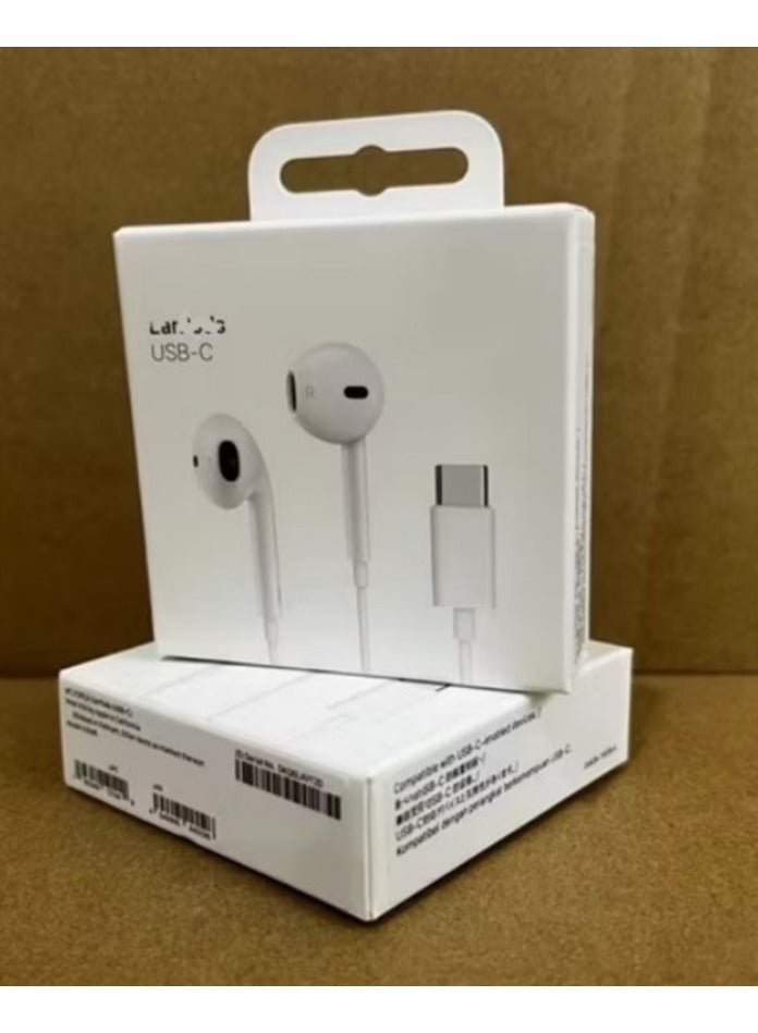 Type C Earphone Wired In-Ear Headphones Built-in Mic Volume Control Compatible with iPhone 15 Pro Max Plus iPad Android Smartphones Galaxy S23 - S22 - S21 - S20, Note 10 - 20 A53 - A54 A16 - USB C In-Ear HiFi Stereo Noise Reduction Headphones with Mic and Volume Control Compatible with Samsung - Wired Earphone Type C Port with Built-in Mic, Compatible with Oppo Reno 11/Reno 11F/Reno 10 Pro/Reno 12F/Reno 10/Realme/Vivo/OnePlus - Handfree Type C - Headphone Type C - Earphone Type C - Image 3