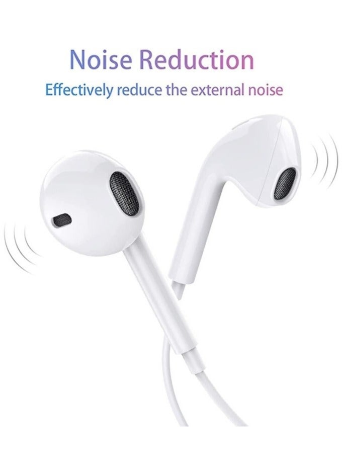 Type C Earphone Wired In-Ear Headphones Built-in Mic Volume Control Compatible with iPhone 15 Pro Max Plus iPad Android Smartphones Galaxy S23 - S22 - S21 - S20, Note 10 - 20 A53 - A54 A16 - USB C In-Ear HiFi Stereo Noise Reduction Headphones with Mic and Volume Control Compatible with Samsung - Wired Earphone Type C Port with Built-in Mic, Compatible with Oppo Reno 11/Reno 11F/Reno 10 Pro/Reno 12F/Reno 10/Realme/Vivo/OnePlus - Handfree Type C - Headphone Type C - Earphone Type C - Image 4