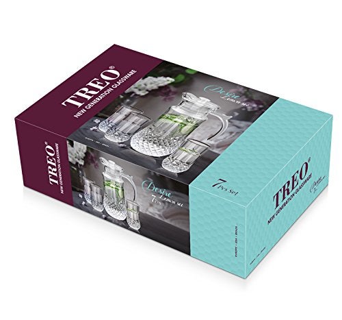 TREO تريو من ميلتون مجموعة الليمون (1 إبريق، 1470 مل و 6 أكواب، 240 مل) (زجاج) - Image 3