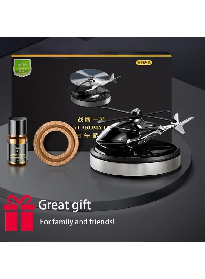 MUNTAQI Solar Powered Helicopter Car Air Freshener – Rotating Aromatherapy Diffuser for Dashboard, Aviation Aluminum Alloy Auto Vent Clip, Long-Lasting Fragrance for Car, Office & Home - Image 5