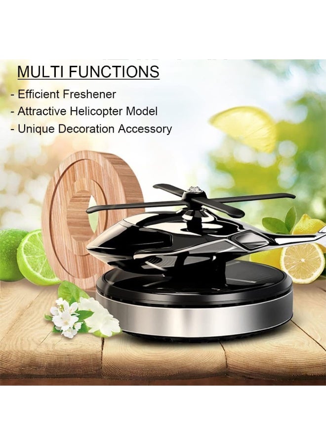 MUNTAQI Solar Powered Helicopter Car Air Freshener – Rotating Aromatherapy Diffuser for Dashboard, Aviation Aluminum Alloy Auto Vent Clip, Long-Lasting Fragrance for Car, Office & Home - Image 4
