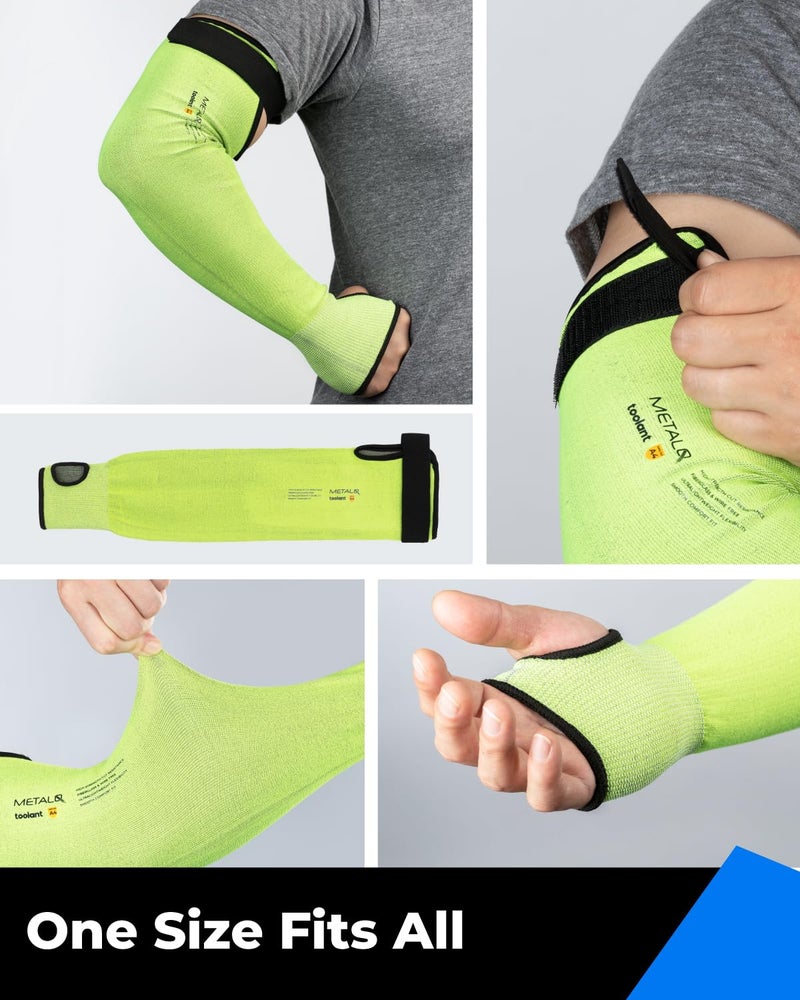 toolant Cut Resistant Farmers Sleeves with Thumb Hole, Arm Protectors for Thin Skin and Bruising, for Gardening, Welding, Kitchen, Arm Guards for Biting, Pet Grooming, Green, 1 Pair - Image 5