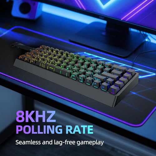 IROK ND68PRO 68 Keys Wired Magnetic Switch Keyboard, 0.001MM RT Accuracy, 8KHZ Polling Rate/Latency As 0.08MS/256KHZ Single Key Scan Rate/ARGB，Hot Swappable,Gasket Structure Gaming Keyboard(Black) - Image 3