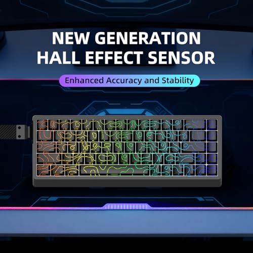 IROK ND68PRO 68 Keys Wired Magnetic Switch Keyboard, 0.001MM RT Accuracy, 8KHZ Polling Rate/Latency As 0.08MS/256KHZ Single Key Scan Rate/ARGB，Hot Swappable,Gasket Structure Gaming Keyboard(Black) - Image 2