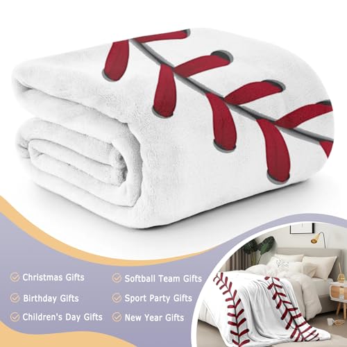 KING DARE Baseball Blanket, Soft Fleece Throw for Kids, Unique Baseball Gifts Ideas for Boys & Girls Aged 5-12, 50x60 Inch - Image 5