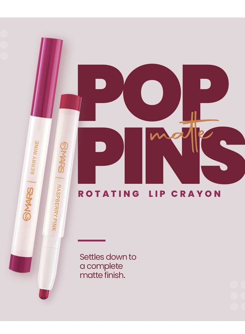 مارس قلم تحديد الشفاه مارس بوبينز طويل الأمد قابل للسحب 1.3 جم 11 كريزي رايسن - Image 4