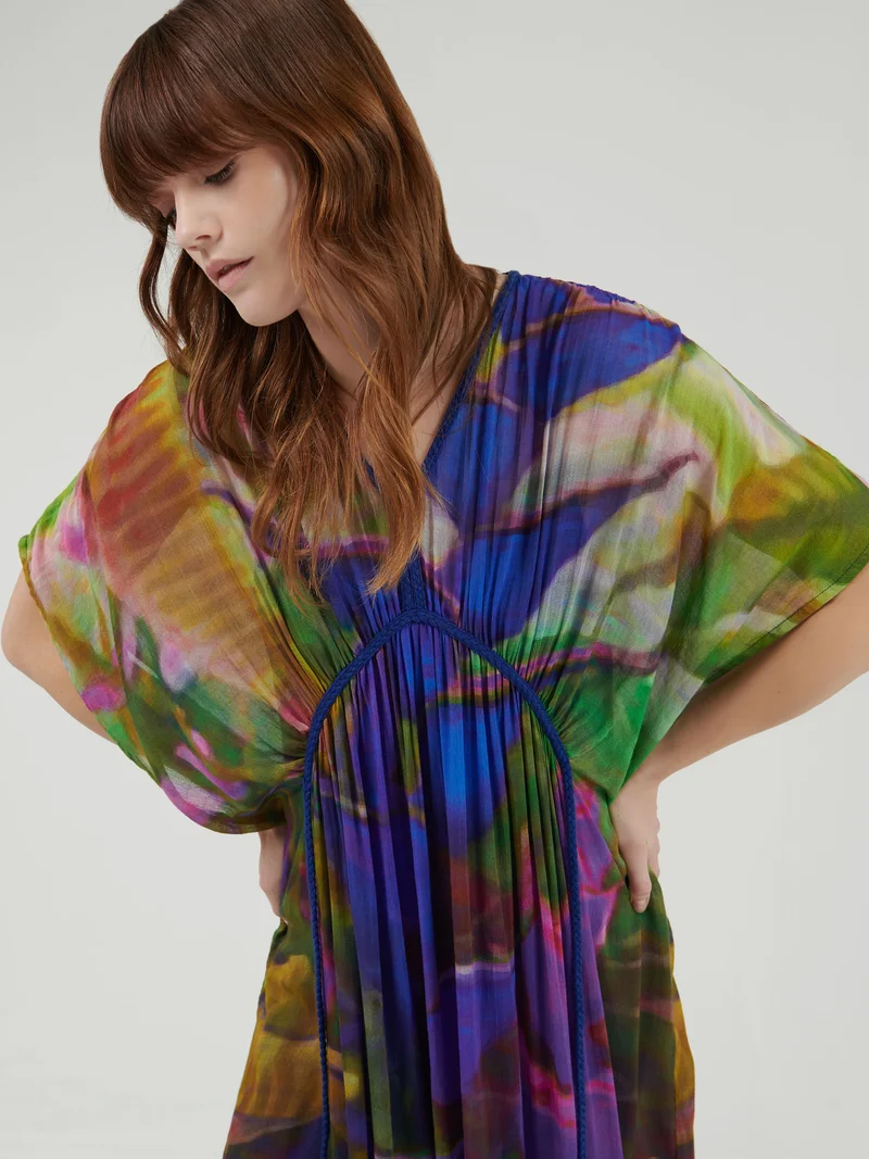 leem Floral Print Kaftan