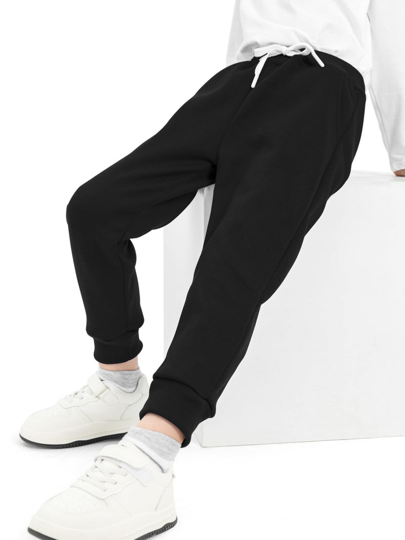 Resinta 3 Pack Kids and Toddlers Boys Pull-On Fleece Sweatpants Active Joggers Pants Basic Track Pants for Boys - Image 4