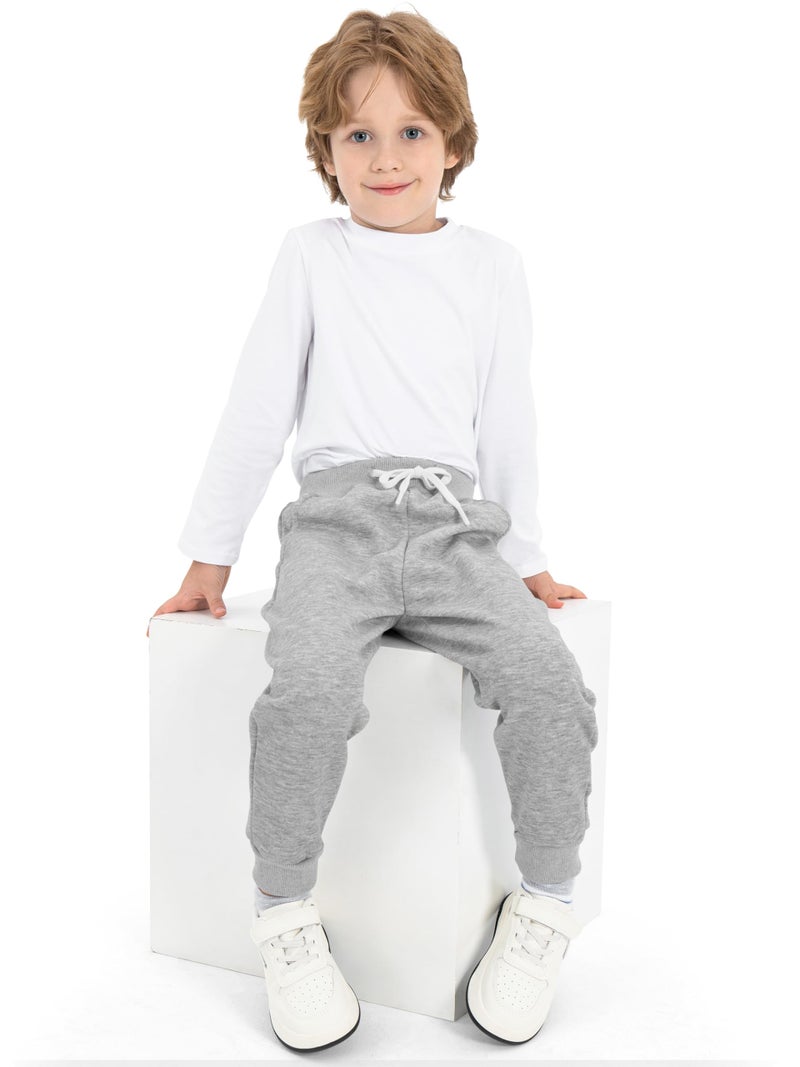 Resinta 3 Pack Kids and Toddlers Boys Pull-On Fleece Sweatpants Active Joggers Pants Basic Track Pants for Boys - Image 5